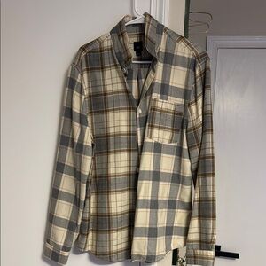 Plaid Button-Up Shirt